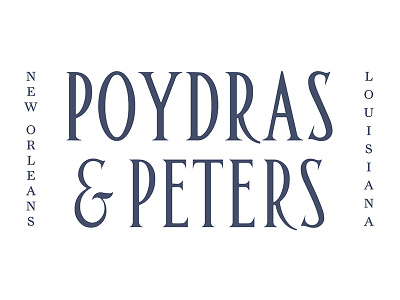 Poydras And Peters Restaurant Logo Design branding food logo logo design new orleans restaurant restaurant design