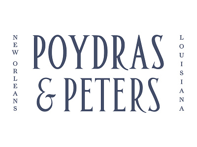 Poydras And Peters Restaurant Logo Design