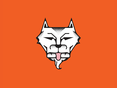 Tiger or Wolf? color illustration line work lines monoline orange tiger wolf