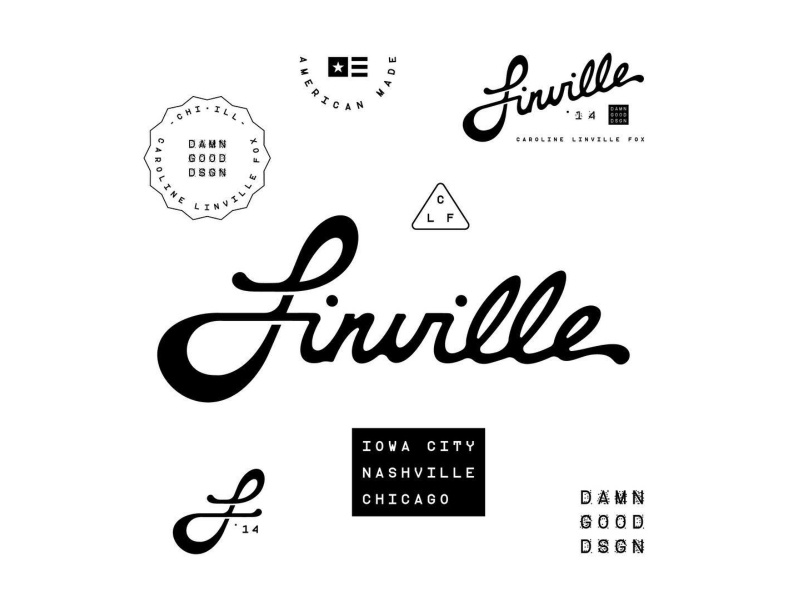 Linville | Personal Branding typography hand lettering type iowa chicago nashville identity logo system logo personal branding branding