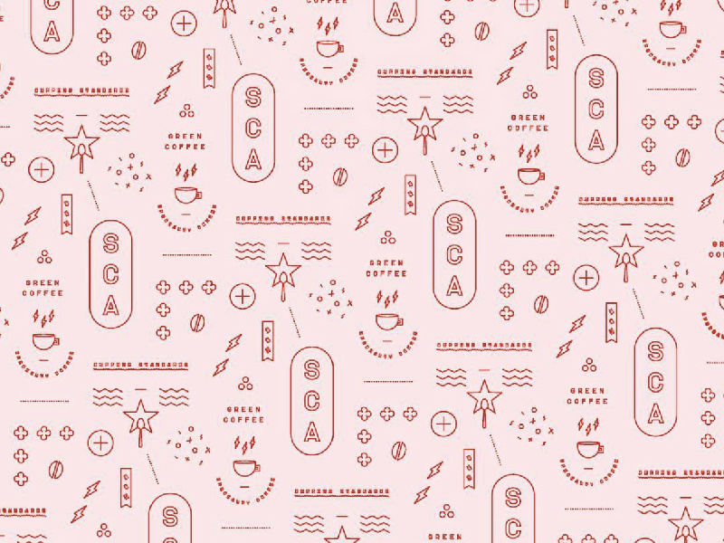 Standart Magazine mono color pattern grid illustration monoline typography type coffee