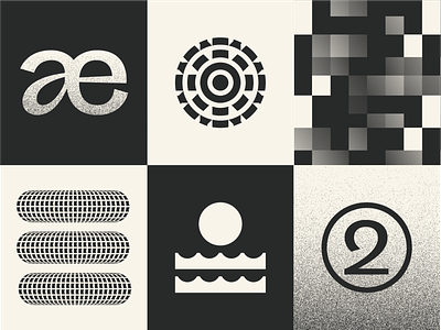 Brand Exploration 3d black and white brand brand system branding exploration gradient grid illustration logo logo system marks texture typography waves
