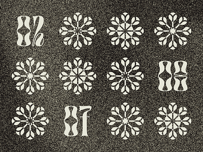 Pinwheel // 02 branding flower gothic grain logo logos negative space noise numbers pinwheel type typography