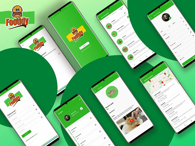 Foody= multi-vendor based food delivery app branding ui