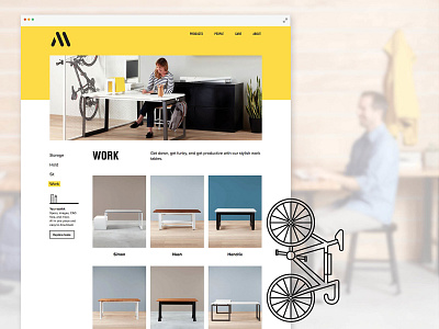 Montisa Phase Two brand design digital furniture products ui webdesign website yellow
