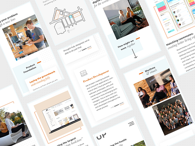 Elevator Up's Agency Website Redesign agency blue brand development drop shadow editorial icons inspiration interface launch offset orange rebrand redesign studio typography ux ui website