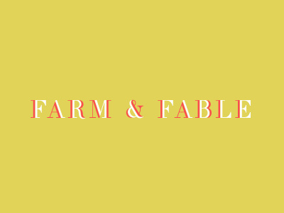 Farm & Fable 1950s 50s colorful custom hand drawn identity lettering logo mark vintage