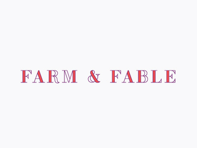 Farm & Fable branding custom identity logo mark type typography