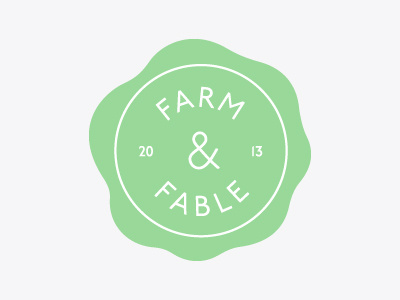 Farm & Fable brand branding custom identity logo mark seal