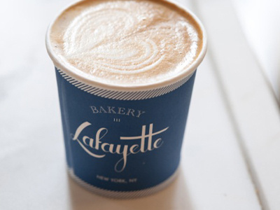 Lafayette branding coffee cup custom hand drawn identity lettering logo mark packaging script