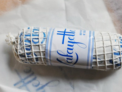 Lafayette branding custom hand drawn identity lettering logo mark packaging salami script