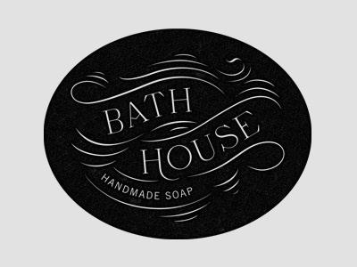 Bath House branding custom hand drawn identity lettering logo mark script