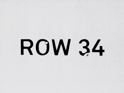 Row 34 bar branding identity lettering logo mark menu restaurant typo typography