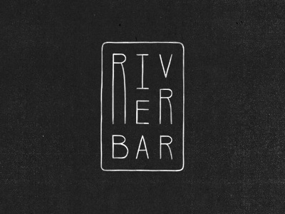 River Bar brand branding custom hand drawn lettering logo logotype mark script word mark wordmark