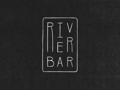 River Bar logo brand branding script custom logotype wordmark mark lettering hand drawn word mark