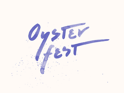 Island Creek Oyster Festival brand branding event festival hand drawn logo mark painted painting word mark wordmark