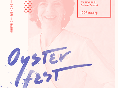 Oyster Fest brand branding event festival logo mark marketing painted painting poster wordmark