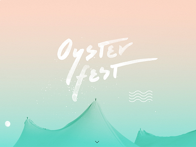 Oyster Fest brand branding festival hand drawn logo mark painted painting web website word mark wordmark
