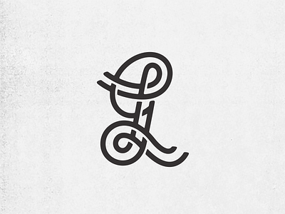 GL brand branding hand drawn logo mark monogram