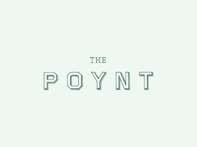 The Poynt bar brand branding custom hand drawn hospitality logo mark restaurant wordmark