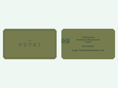 The Poynt bar brand branding business card custom hand drawn hospitality logo mark restaurant wordmark