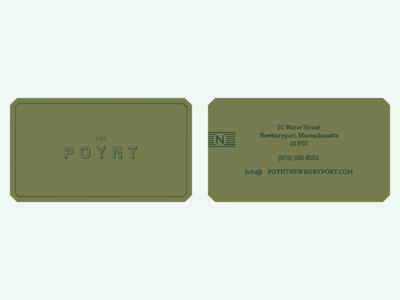 The Poynt bar brand branding business card custom hand drawn hospitality logo mark restaurant wordmark