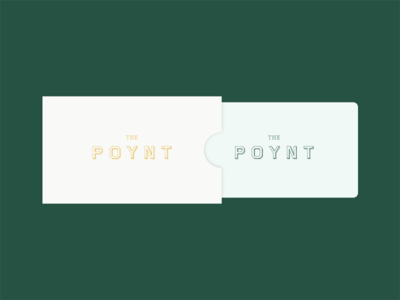 The Poynt bar brand branding custom gift card hand drawn hospitality logo mark restaurant