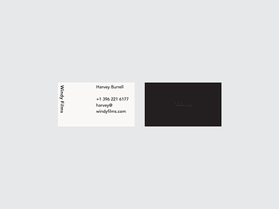 Windy brand branding business card duplex identity logo mark stationery