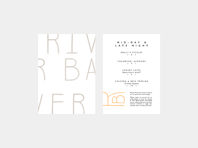 River brand branding identity logo mark menu menus