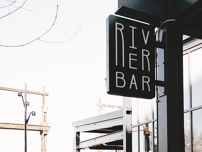 River Bar bar brand branding club exterior identity logo mark restaurant sign signage
