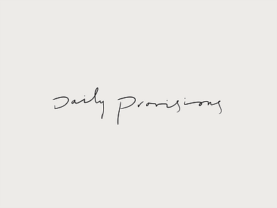 Daily Provision brand branding cafe custom hand drawn identity logo mark restaurant script