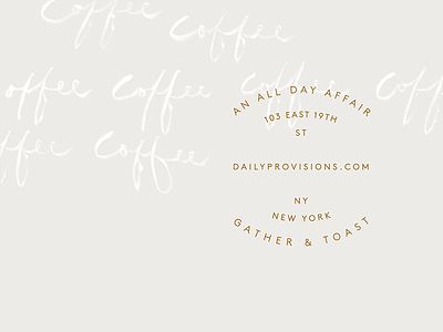 Daily Provisions badge bar brand branding cafe custom hand-drawn identity logo mark restaurant script