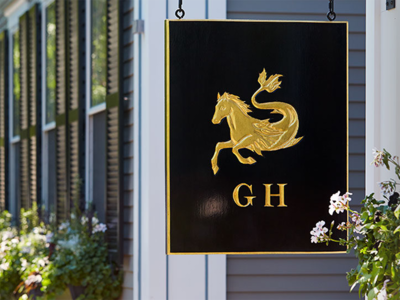 Greydon House brand branding hand drawn horse hotel identity logo mark restaurant script sign