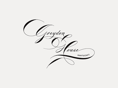 Greydon House brand branding hand-drawn hotel identity lettering logo mark restaurant script spencerian