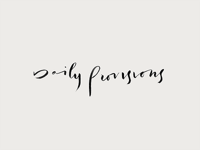 Daily Provisions hand drawn ink logo mark pen script