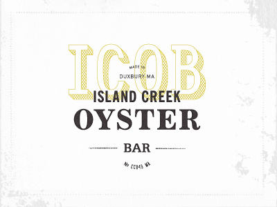 ICOB bar brand identity logo mark restaurant type typography