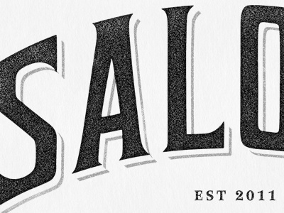 Saloon brand hand drawn identity logo mark restaurant type typography