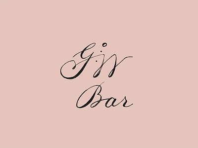 GW Bar bar brand branding custom hospitality lettering logo mark restaurant script typography vintage