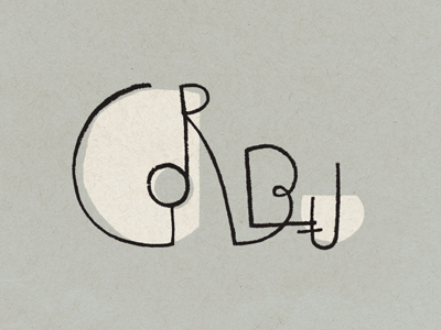 Corbu custom hand drawn identity logo mark type typography