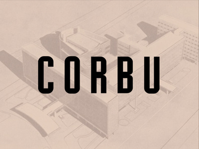 Corbu custom hand drawn identity logo mark type typography