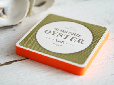 ICOB Coasters beer mats coaster coasters custom identity logo mark restaurant type typography