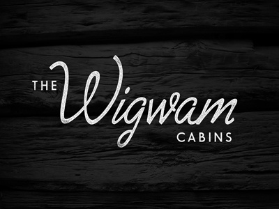 Wigwam brand custom type hospitality hotel identity inn logo mark typography