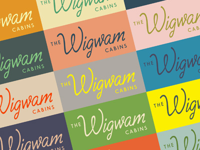 Wigwam brand custom type hospitality hotel identity inn logo mark typography