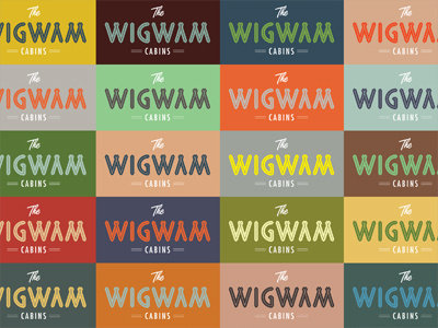 Wigwam brand custom type hospitality hotel identity inn logo mark typography