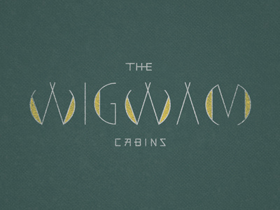 Wigwam brand custom type hospitality hotel identity inn logo mark typography