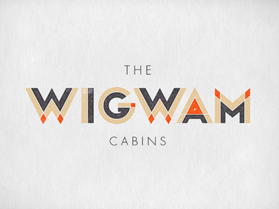 Wigwam brand custom type hospitality hotel identity inn logo mark oat typography