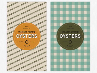 Island Creek Oysters branding color logo mark oyster sea type