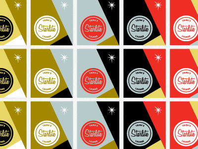 Starlite bar brand hand drawn identity logo mark matches restaurant type typography