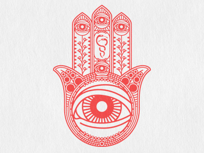 Hamsa illustration logo mark