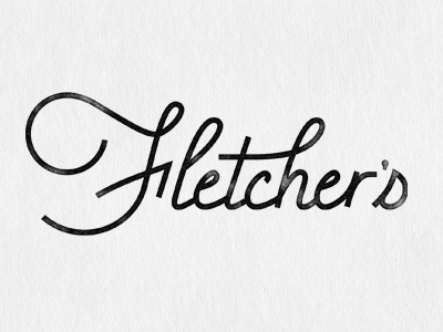 Fletcher's bar branding hand drawn identity logo mark restaurant type typography